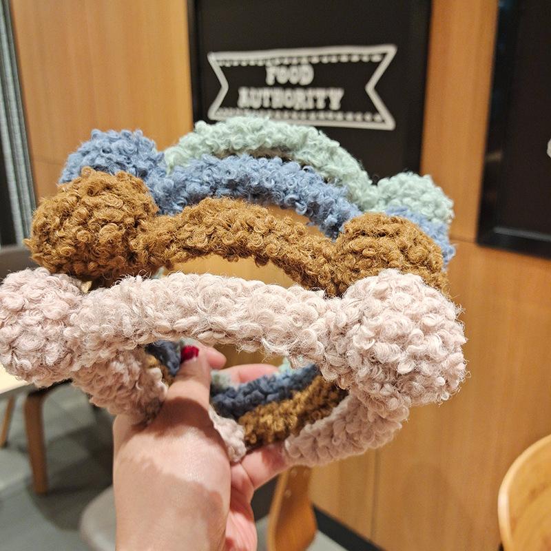 Autumn and Winter New Cute Plush Warm Bear Ear Band