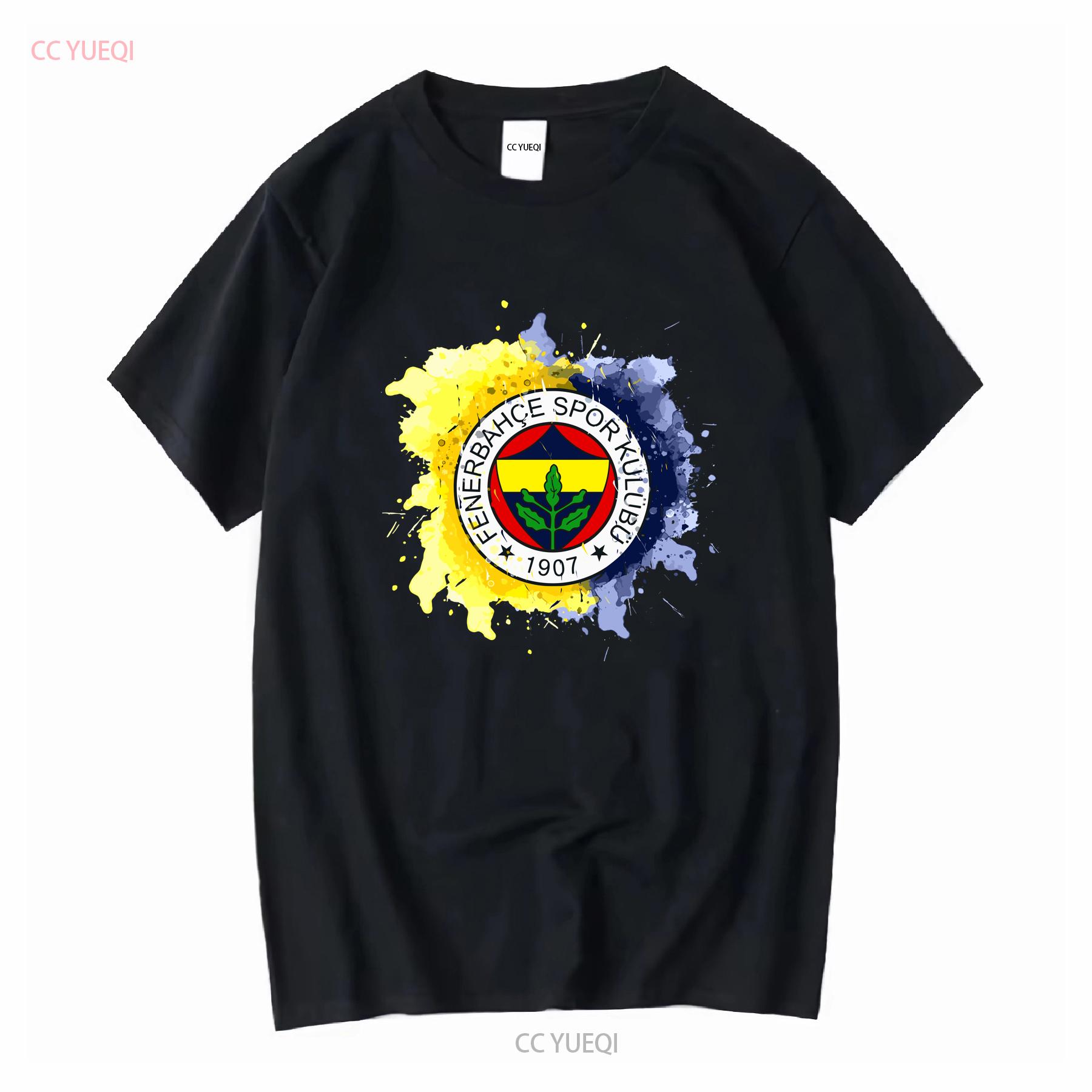 

New Limited Dark Fenerbahce Istanbul Watercolor Design Classic T Shirt long or short sleeves vintage Washed fashion graphic 3XL