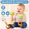 Non-Toxic Baby Shake Rattle Learning Toy With Easy Grip Handle Plastic Auditory Visual Development Fine Motor Skill Toy