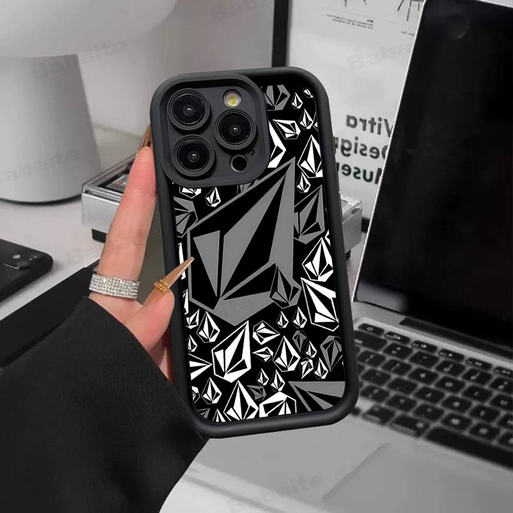 V-Volcom LOGO Fashion Phone Case For IPhone 17 16 15 14 13 12 11 Pro Max Anti Drop Soft Cover