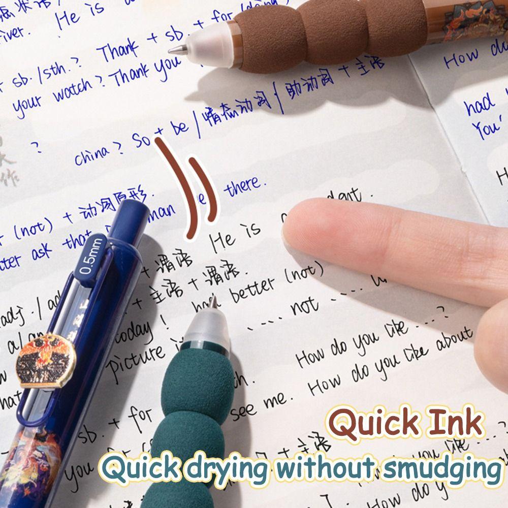 5PCS/Set Press Capibara Gel Pen Quick Drying Signature Pen Cute Writing Tool  Student