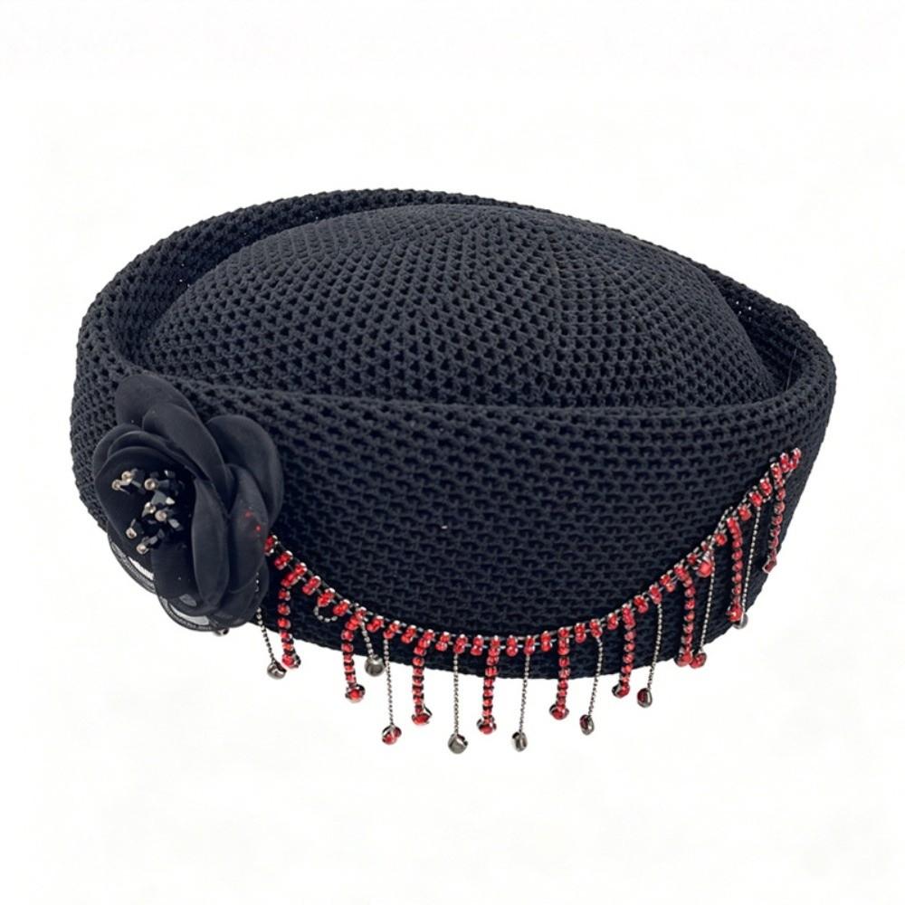 Solid Women's Pillbox Hat Structured Crown Painter Hat New Round Dress Hat  Formal Occasions
