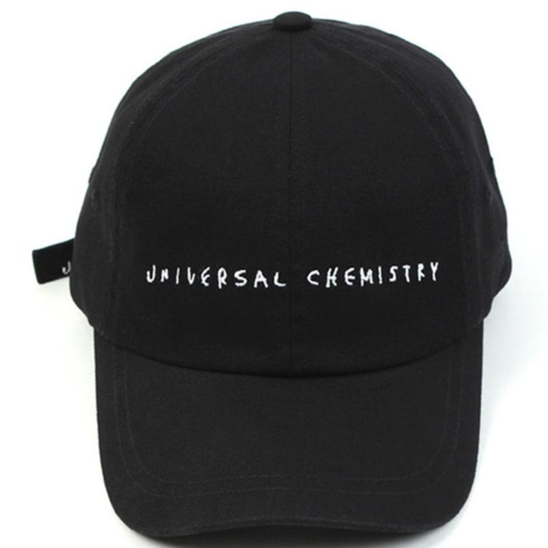 Universal Chemistry Black Bio Washing Logo Ballcap Washing Ball Cap
