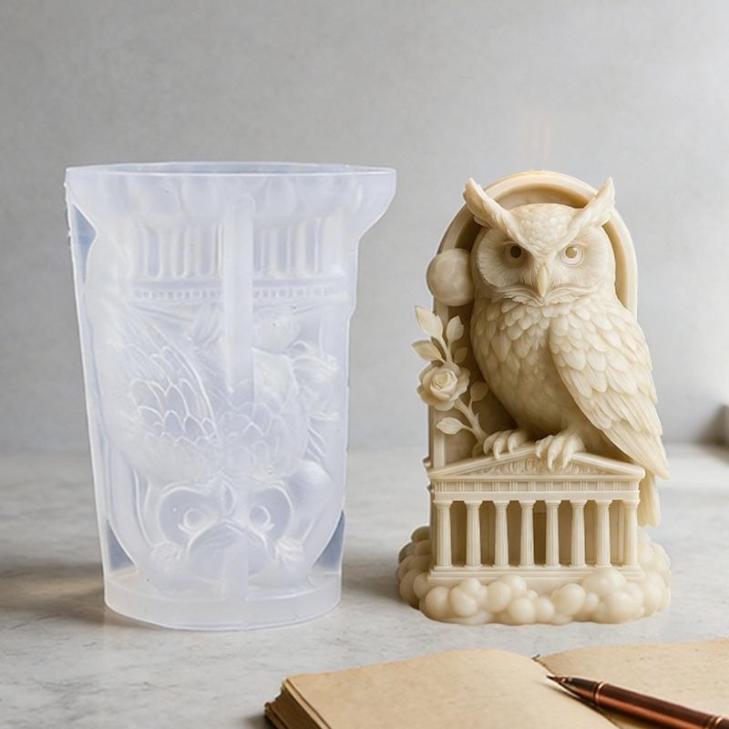 Food Grade Silicone Owl Candle Mould For Home Decorative Candle And Artistics Craft