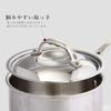 RUSTELA Commercial Stainless Steel Saucepan with Induction Dishwasher Safe Lid, 18cm, 2.5L Capacity, Three-Layer Construction, Compatible,