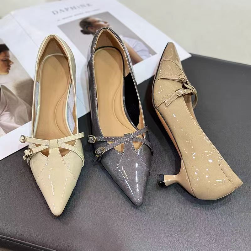 Women Pointed Toe Heeled Shoes Sexy Dress Party Sandals New Designer 2025 Summer Shoes Brand Elegant Woman Pumps Zapatos Mujer