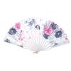 Retro Flower Printed Folding Fan Classical Dancing Fan Women Cheongsam Fan Portable Hand Held Fan Wedding Fan Decor Gifts