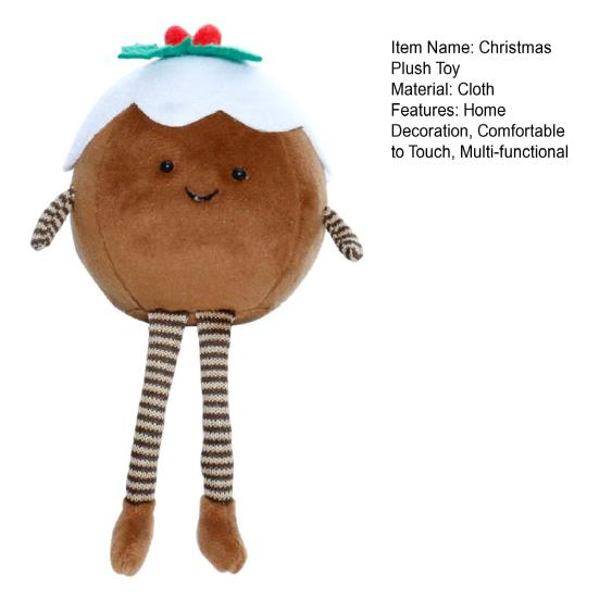 Weihnachts Pilz Plüschtier Weihnachtsbaum Plüschtier Kranz Schokoladenkuchen Stoffpuppe Feiertagsparty Heimdekoration Festivalgeschenk