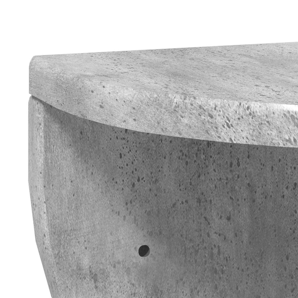 Wall Mounted Shelf Concrete Grey 38 x 19 x 19 cm Particleboard