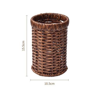 Porta bacchette e posate scolapiatti in finta rattan per uso commerciale