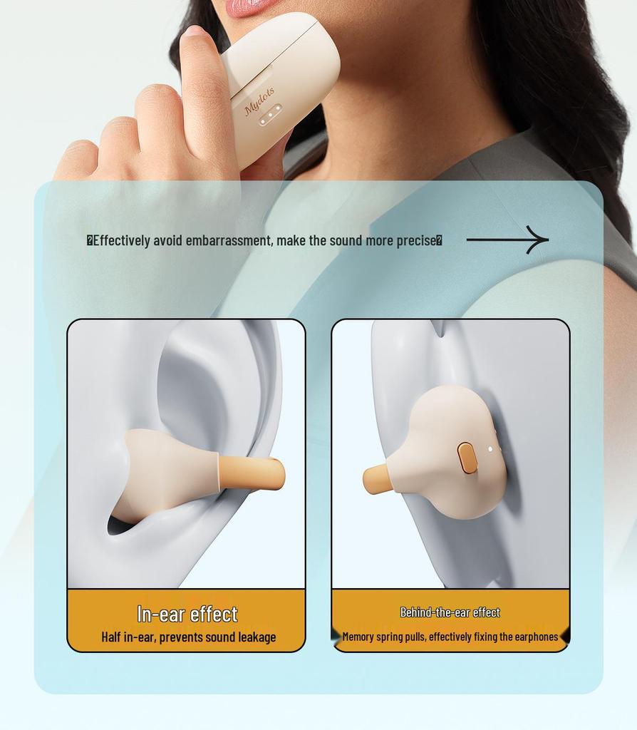Bluetooth Bone Conduction Sports Earbuds: Clip-on, Long Battery Life, Over-ear, Wireless, Not In-ear.