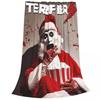 Terrifier Weihnachten Weihnachtsmann Terrifier 3 Decke Flanell Frühling/Herbst Multifunktion Ultraweiche Überwurfdecken für Bett Tagesdecke