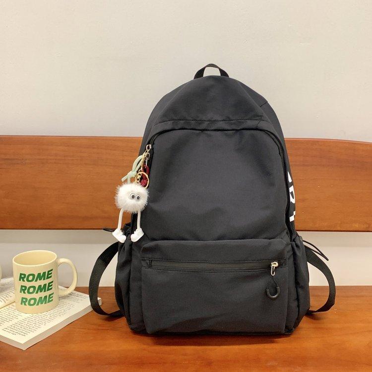 Schoolbag Korean version girl light solid color simple small schoolbag women large capacity junior high school high school students computer backpack