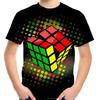 Jigsaw Cube 3d Stampa T-shirt Moda Cubo di Rubik Modello Maglietta Estate Ragazzi Ragazze Tee Tops Streetwear Tops Abbigliamento per bambini