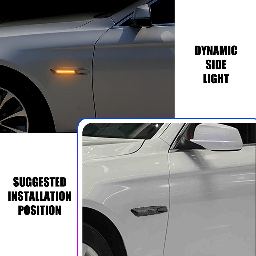 Car Led Side Marker Flowing Water Flicker Turn Light for BMW 1 Series E81 E82 E87 E88 3 Series E90 E91 E92 E93 5 Series E60 E61