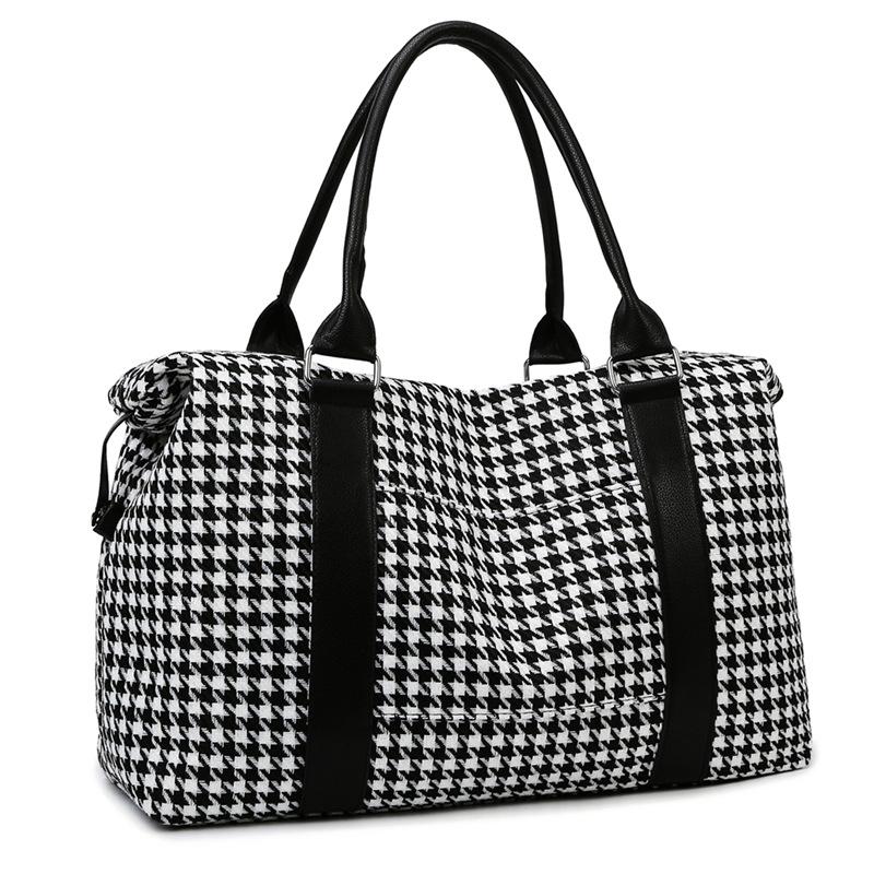 New large-capacity canvas fitness bag can be set with tie rod lightweight travel bag short trip handbag
