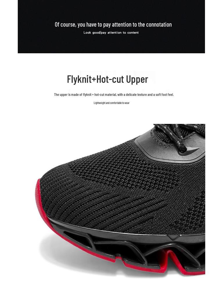 Pantofi de alergare cu lamă pentru bărbați 2025 toamnă - Plasă Flyknit, Respirabili, Mărimi mari, Adidași sport casual