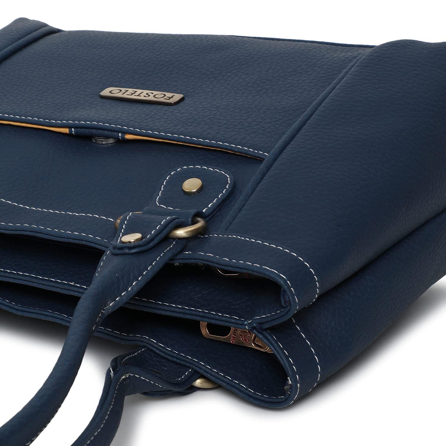 Женская сумка Hynes из искусственной кожи 12 x 9 x 4 in синий — фото 12