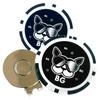 Magic Golf Marker Set 2 Pieces Includes Magnet Hat Clip Coin-shaped 40mm Line Design French Bulldog.