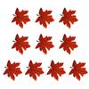 10PCS Bright Fabric Maple Cutouts Fall Party Decoration Supplies X3UC