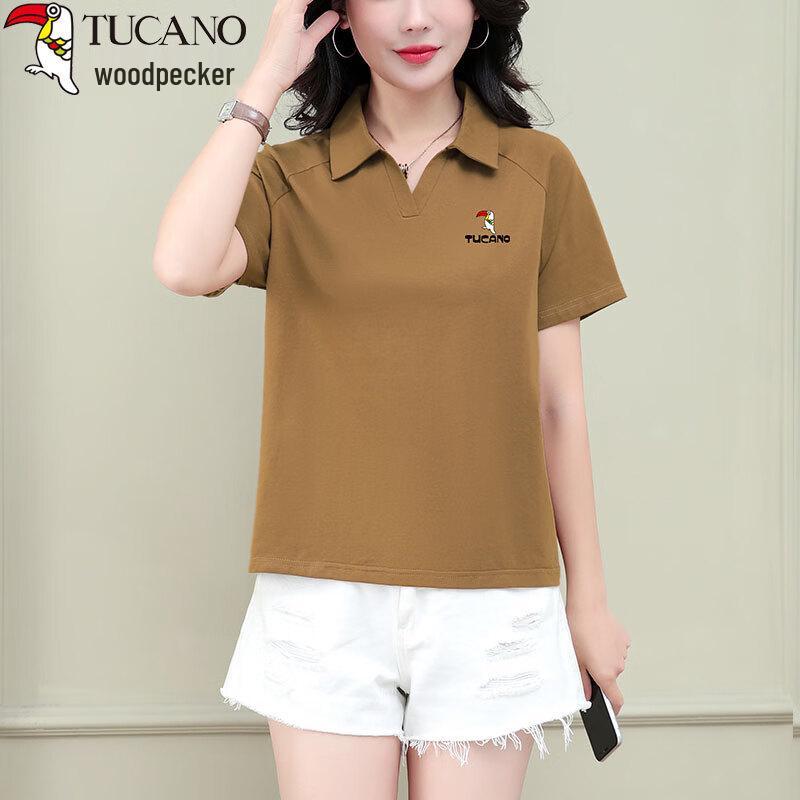 Woodpecker Women's Cotton Short-Sleeve Polo T-Shirt