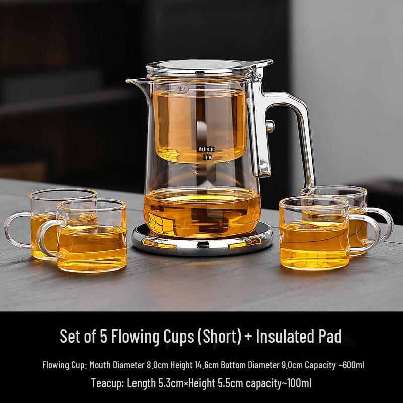 600ML Glass Teapot Set with Cups