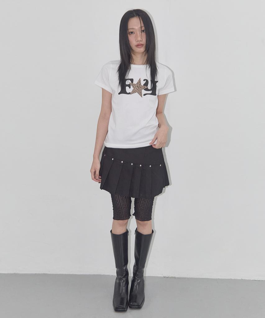 FANCY CLUB Fy Leopard Tee (White) F25Qb100