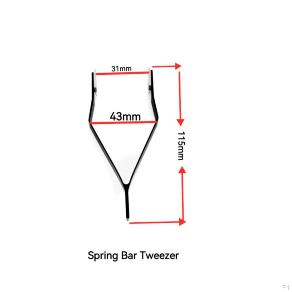 Spring Bar Tool with Angled Frame YShaped Tweezer Matte Black Tweezers for Watchmakers,