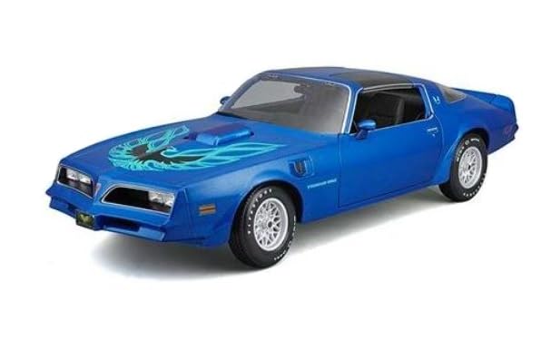 Maisto Pontiac Firebird Trans Am 1978 Blue Metallic Scale Special Edition Model with Display Opening and Rear and Working Suspension 1/18 Base, Doors,