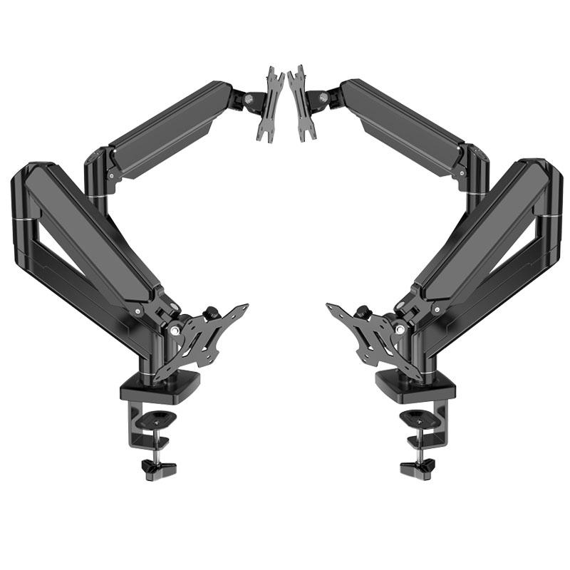 Dual Monitor Arm Holds Up To 20kg Desk Mount Stand Adjustable Height and Angle for 14 To 32 Inch Screens