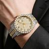 Orologio da polso unisex al quarzo analogico con datario Quadrante con strass scintillanti Orologio da polso per uso quotidiano, in ufficio, alle feste