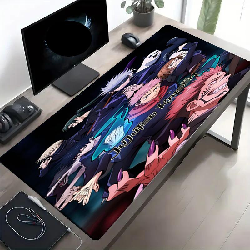 Jujutsu Kaisen Print Mouse Pad, Anti‑Slip Desktop keyboard Mat, for PC Laptop Gaming Working Daily Use, Cool Festival Surprise Gift
