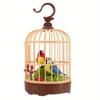 Singing Bird in a Cage Toy Voice-Activated Induction Birdcage with Talking Chirping Parrot Realistic Animal Gift Lifelike Sound