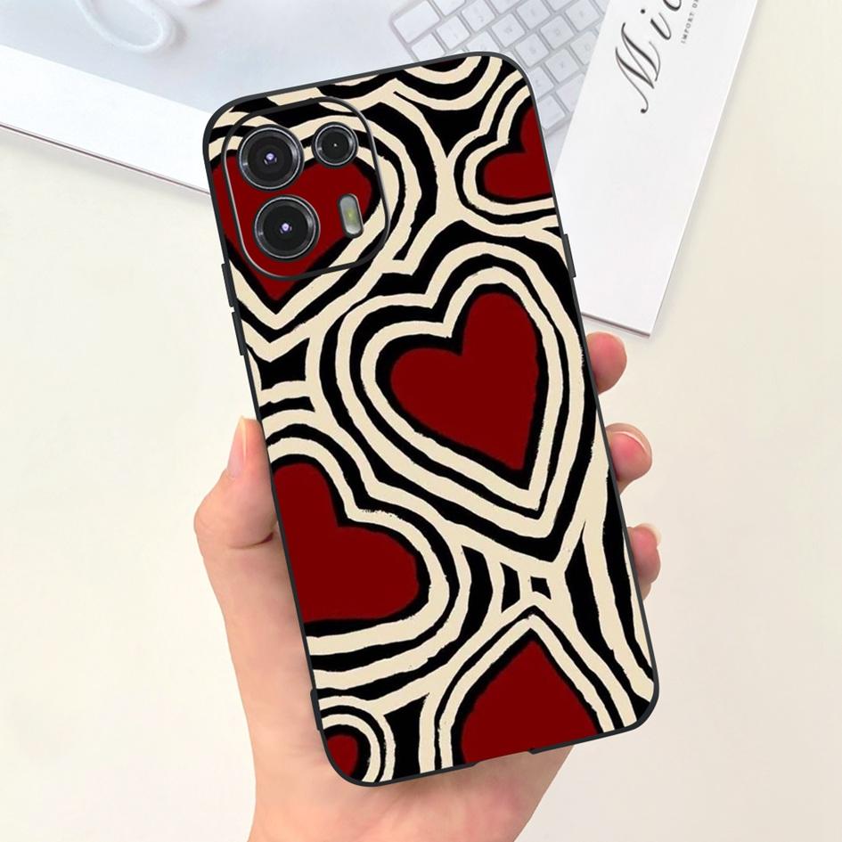 For Moto Edge 20 Lite Case  XT2139-1 Funda Fashion Painted Black Soft Silicone Protector Cover For Motorola Edge 20 Fusion Coque