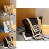 Fashionable Canvas Tote Bag For Students Stylish Large Capacity Shoulder Bag In Black White Or Khaki