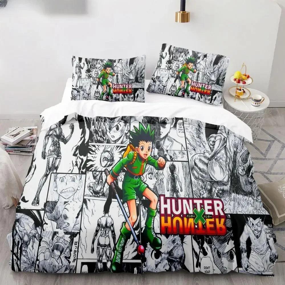New Japan Anime Bedding Set Hunter X Hunter Biscuit Krueger Duvet Cover Luxury Kids Bed Set Twin Queen King Size Boys Bedroom