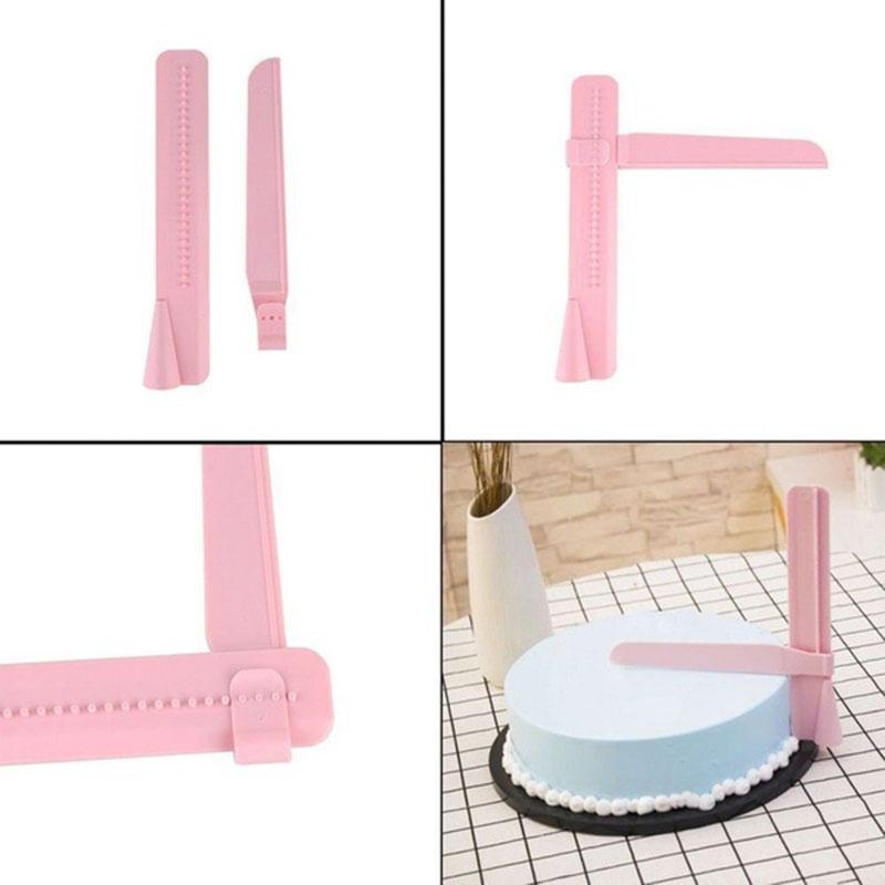 Vyrovnávač dortů Nastavitelná škrabka na dorty Hladítko na polevu Dortové kuchyňské nářadí