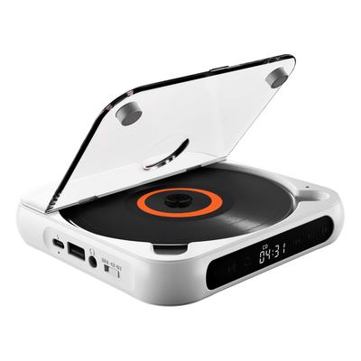 Lettore CD BT5.1 Lettore musicale portatile Runner CD da tavolo con copertura antipolvere Display a LED 6 modalità Timer di ripetizione AB Telecomando