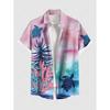 Men's Plus Size Summer Casual Shirt 3D Printed Hawaiian Shirt Beach Vacation Button Short Sleeved Shirt Men's Casual