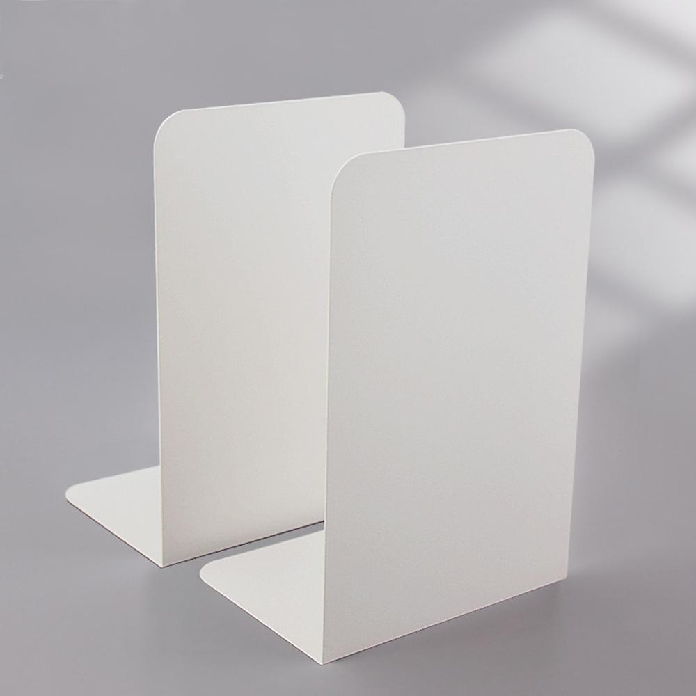 2pcs Ins Simple Metal Book Stand Desktop Non-slip Bookend Student Book Organizer Bookends Large Thickened Books Storage Rack