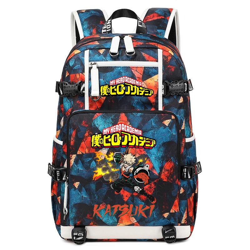 My Hero Academia Printed Rucksack Large Capacity School Bag Outdoor Book Backpack for Boys Girls Teens
