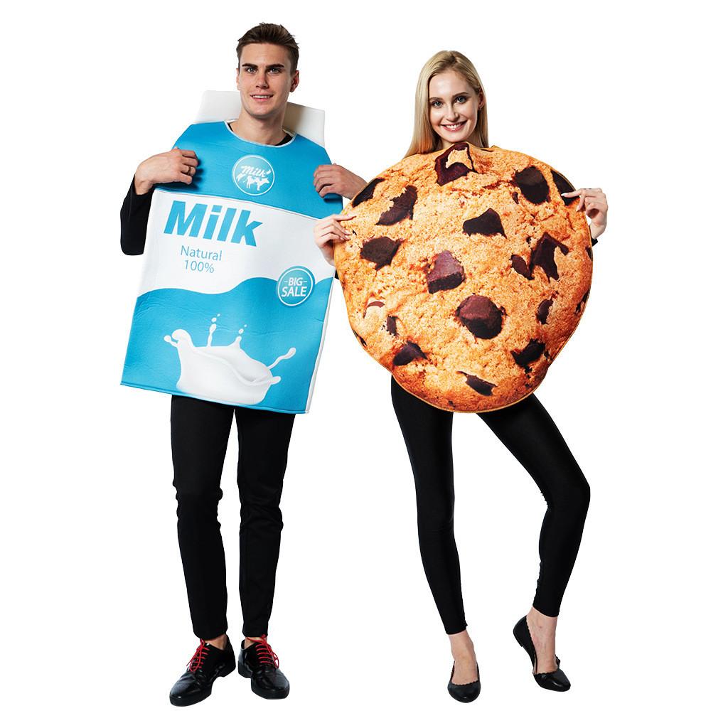 Halloween Couple Costume Milk Cookie Pair Set For Stage Performances And Party Decor