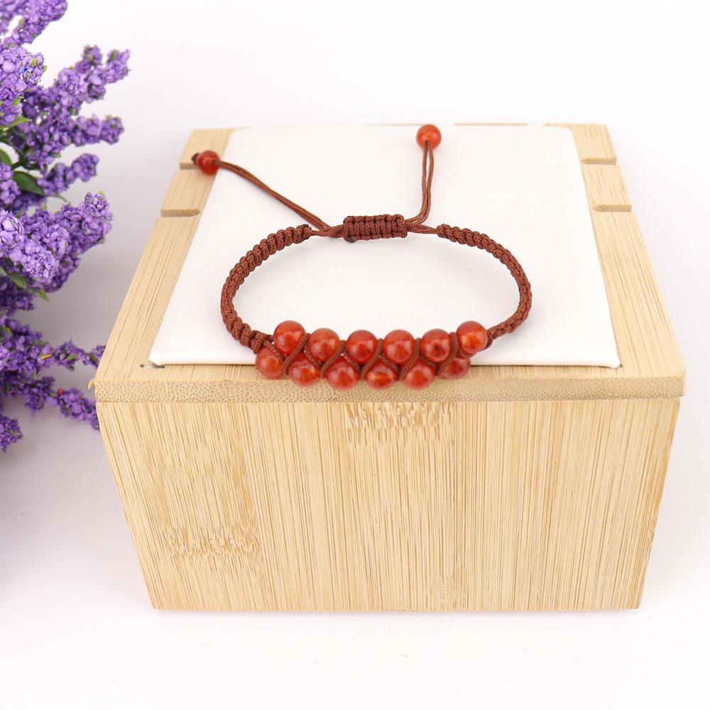 Bohemian Handwoven Double Row Crystal Stone Bracelet B102