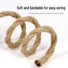 Vintage Multi-Core Hemp Rope Twisted Power Cord - 0.5/0.75 Sq, Wear-Resistant Pendant Light Cable for DIY Weaving
