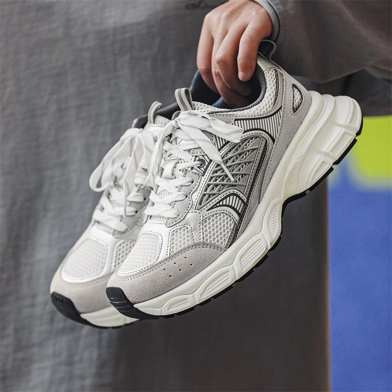Sports soft-soled casual mesh thick-soled student running breathable dad shoes YH