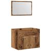 2 Piece Bathroom Furniture Set Rustic Wood Look Engineered Wood