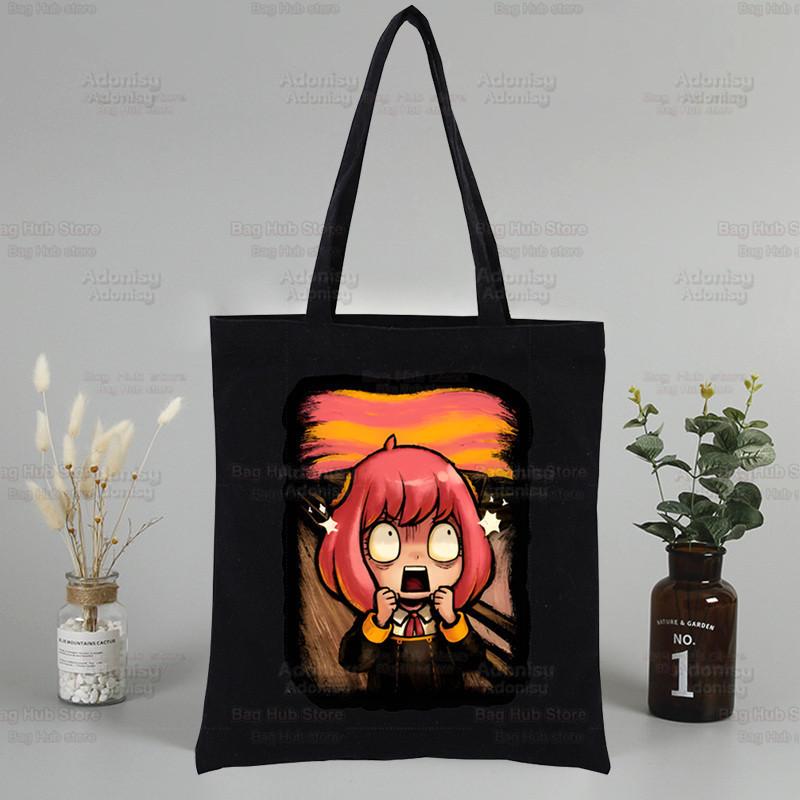 Spy X Family Anime Canvas Tote Bag - Harajuku Style Shoulder Bag for Students & Shopping