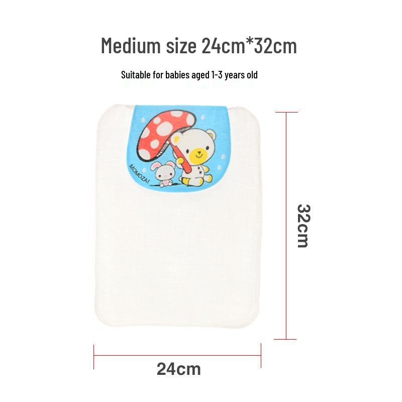 Kids' Sweat-Absorbing Pure Cotton Gauze Towel for Back - Large Size