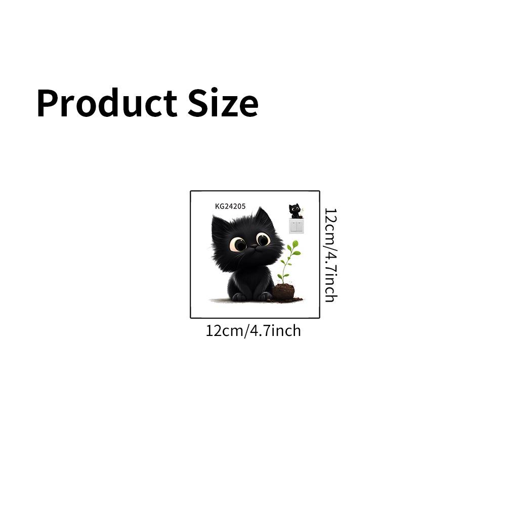 

Self-Adhesive Waterproof Cartoon Kitten Wall Stickers (Removable) 12x12 cm
