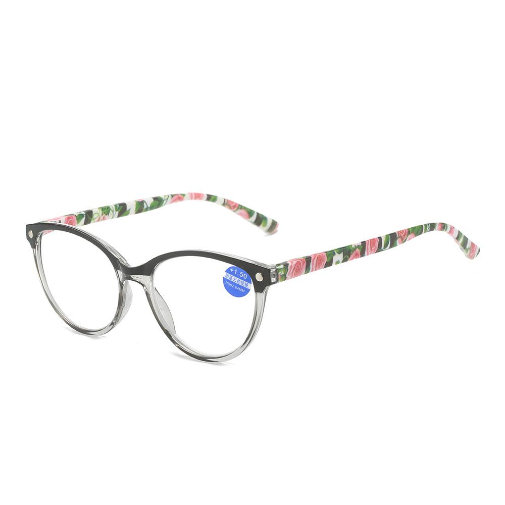 Fashion Reading Glasses Anti-Blue Light Women'S Comfortable Reading Glasses Round Reading Glasses